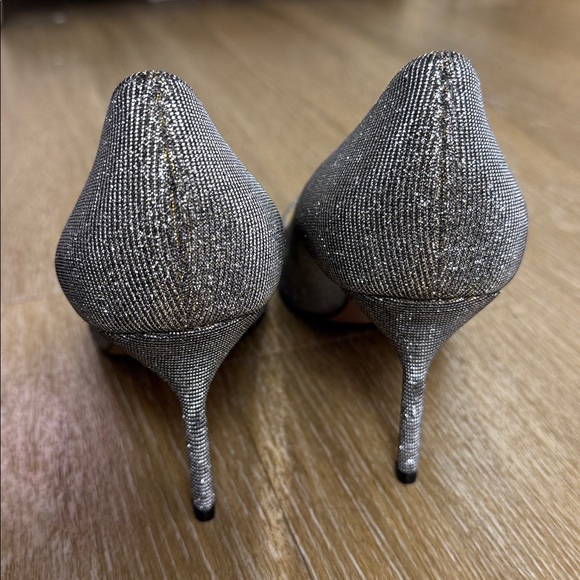 Sarah Flint Perfect Pump 85 Gunmetal Lame Glittered Iridescent Metallic Heels - Picture 11 of 14